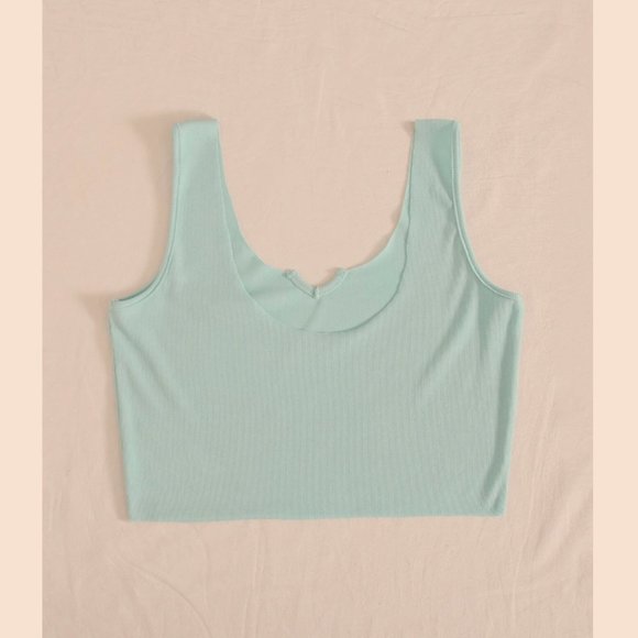 Rib-knit crop top, multiple colors - Picture 6 of 7